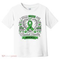 Green Ribbon Mental Health Awareness Month Support Toddler T-Shirt thumb 0