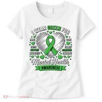 Green Ribbon Mental Health Awareness Month Support Women's T-Shirt thumb 0