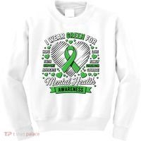Green Ribbon Mental Health Awareness Month Support Kids Sweatshirt thumb 0