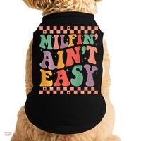 Groovy Retro Milfin Aint Easy Milf New Mom Doggie Tank thumb 0