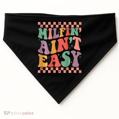 Groovy Retro Milfin Aint Easy Milf New Mom USA-Made Doggie Bandana
