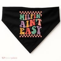 Groovy Retro Milfin Aint Easy Milf New Mom USA-Made Doggie Bandana thumb 0