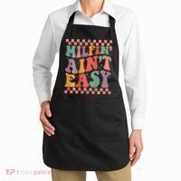 Groovy Retro Milfin Aint Easy Milf New Mom Apron thumb 2