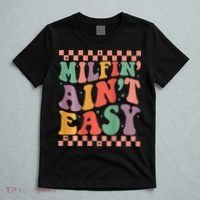 Groovy Retro Milfin Aint Easy Milf New Mom T-Shirt thumb 5