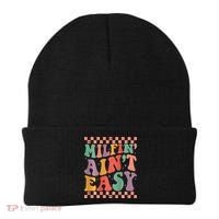 Groovy Retro Milfin Aint Easy Milf New Mom Beanie thumb 0