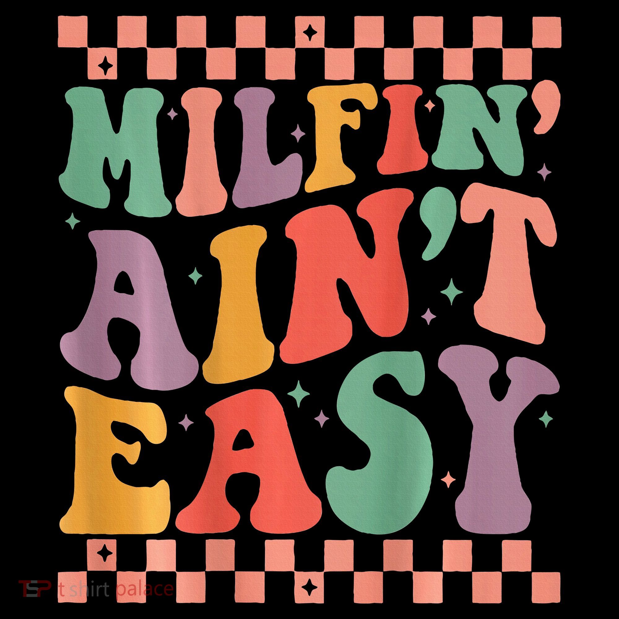 Groovy Retro Milfin Aint Easy Milf New Mom Women's Hoodie
