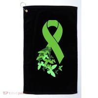 Green Ribbon Mental Health Awareness Matters Golf Towel thumb 0