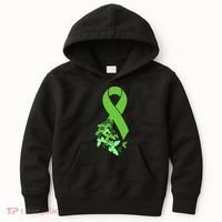 Green Ribbon Mental Health Awareness Matters Kids Hoodie thumb 0