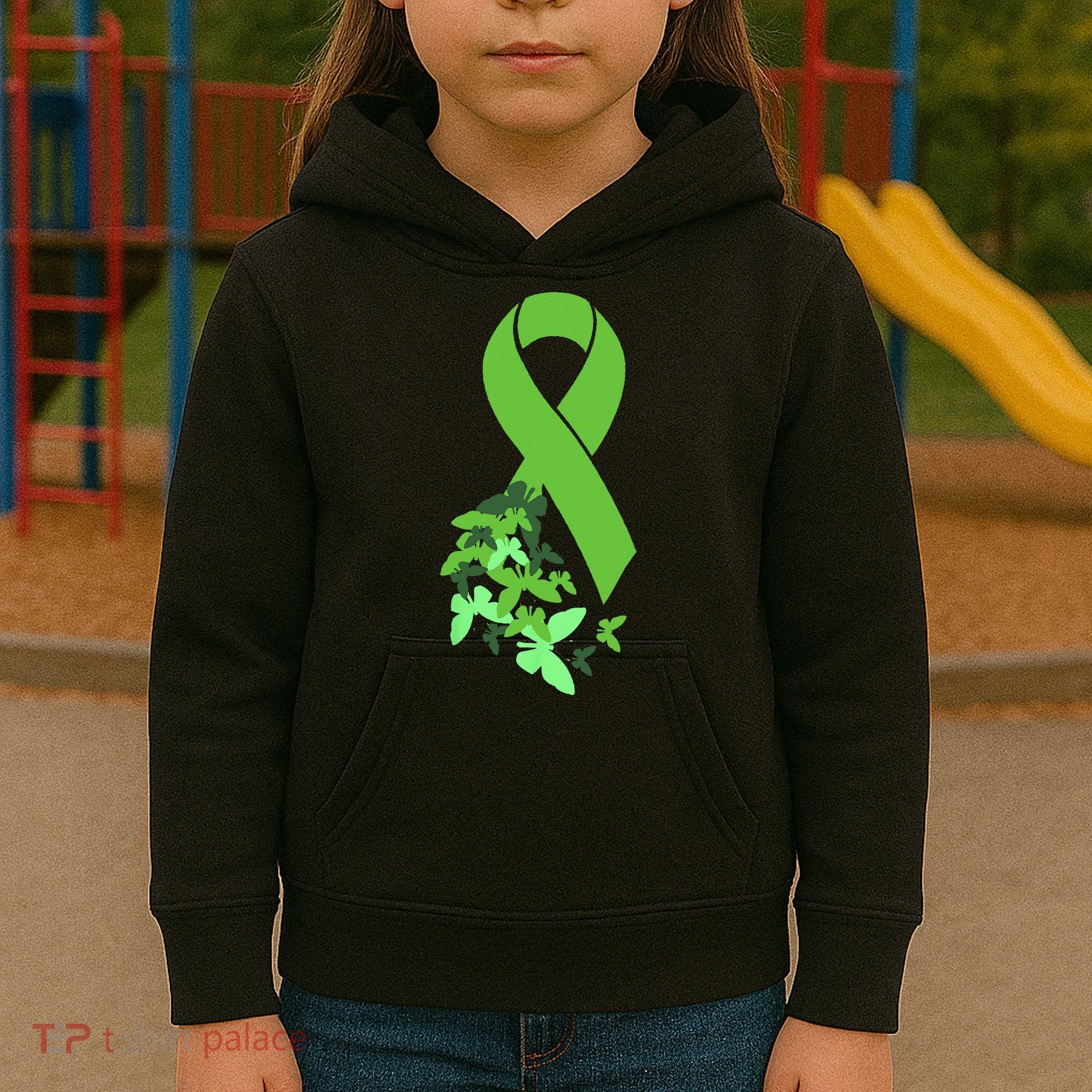 Green Ribbon Mental Health Awareness Matters Kids Hoodie