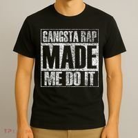 Gangsta Rap Music Made Me Do It Funny Gym Vintage T-Shirt thumb 3