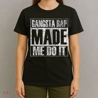 Gangsta Rap Music Made Me Do It Funny Gym Vintage T-Shirt thumb 4