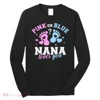 Gender reveal nana grandma Long Sleeve Shirt thumb 0