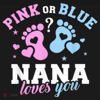 Gender reveal nana grandma Apron thumb 3