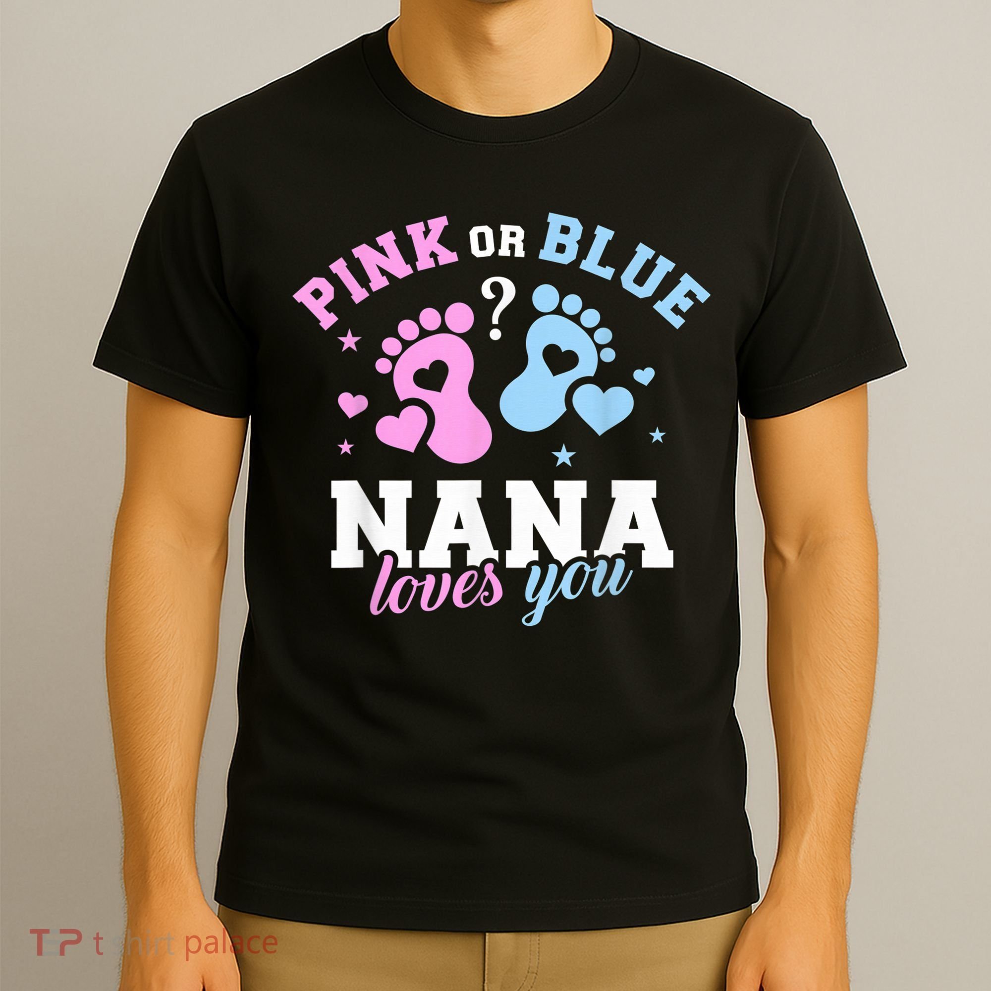 Gender reveal nana grandma T-Shirt