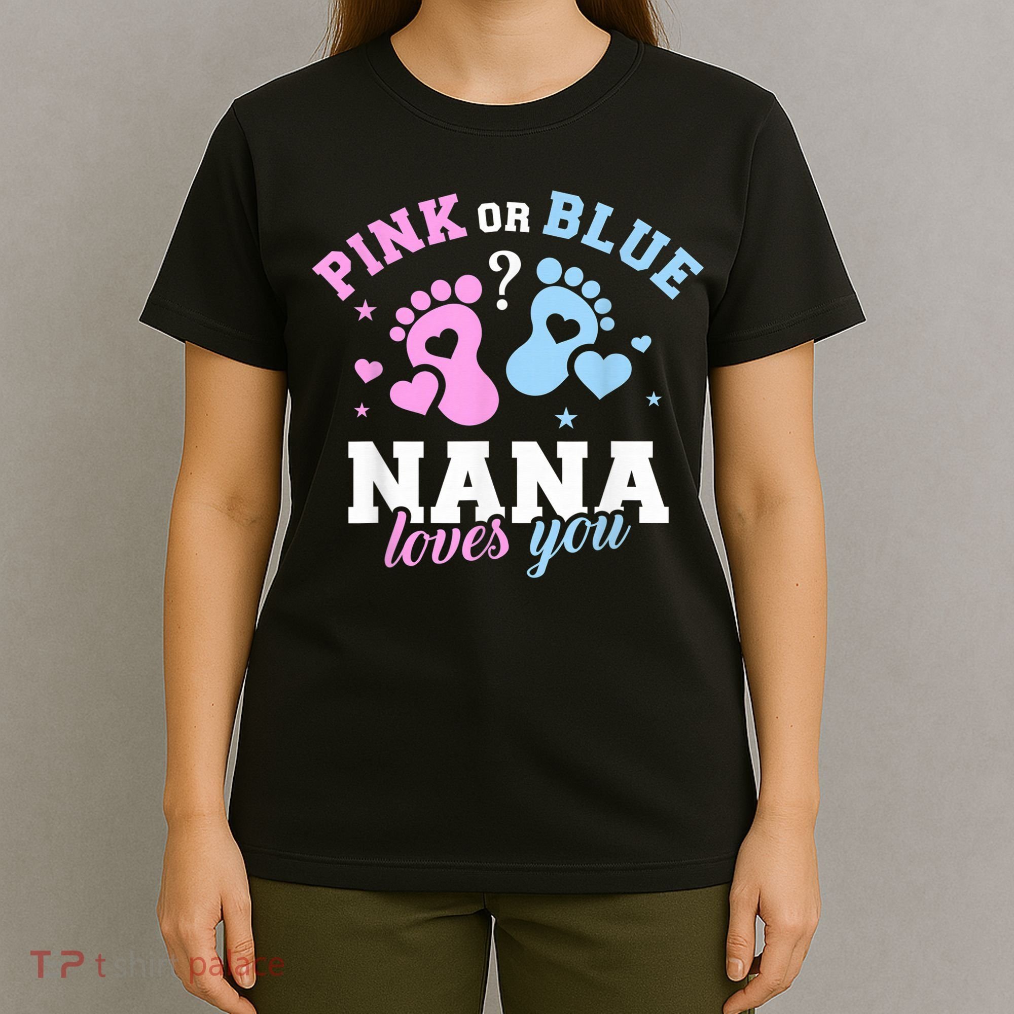 Gender reveal nana grandma T-Shirt