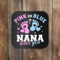 Gender reveal nana grandma Coaster thumb 0