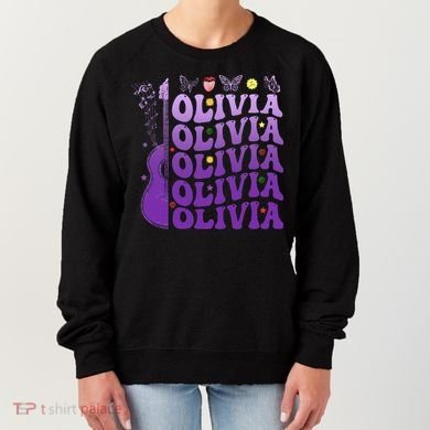 Girl Retro Olivia First Name Personalized Women's Sweatshirt