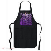 Girl Retro Olivia First Name Personalized Apron thumb 0