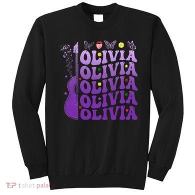 Girl Retro Olivia First Name Personalized Sweatshirt