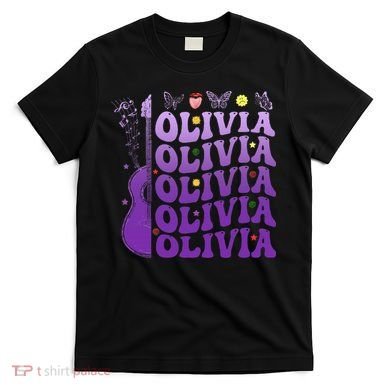 Girl Retro Olivia First Name Personalized T-Shirt