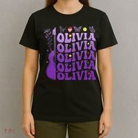 Girl Retro Olivia First Name Personalized T-Shirt thumb 4