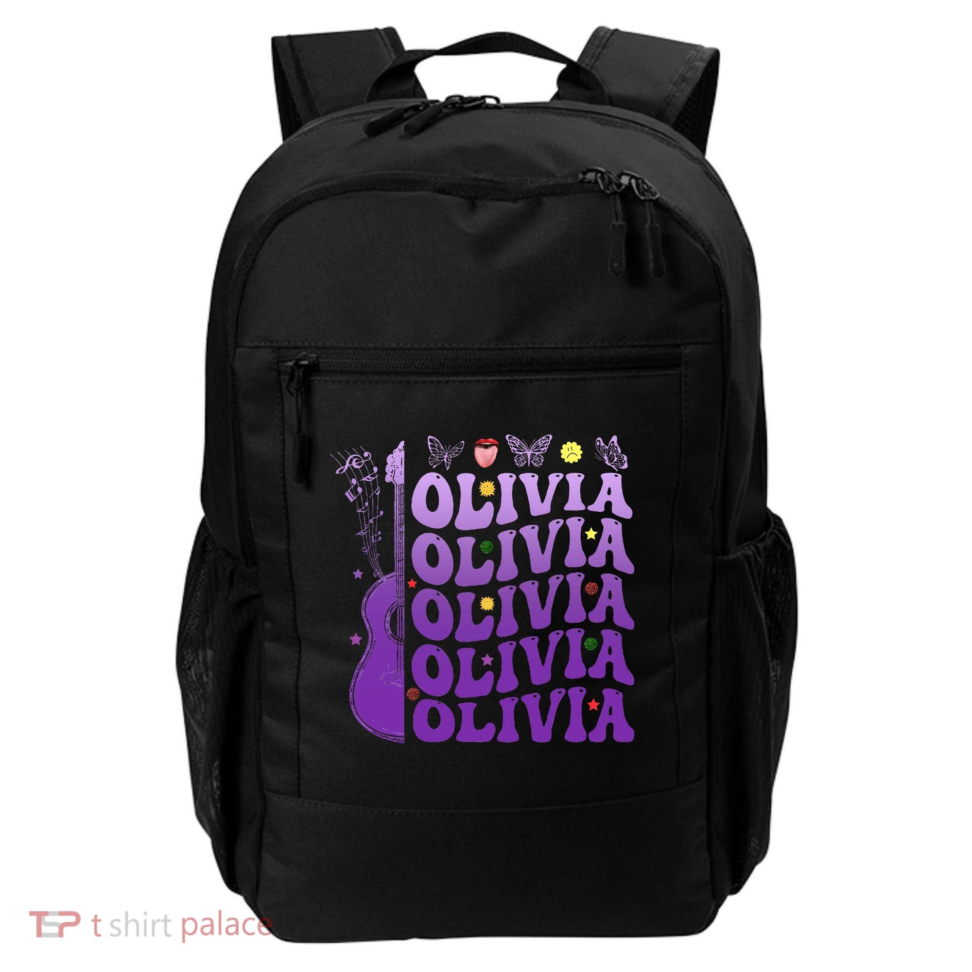 Girl Retro Olivia First Name Personalized Backpack