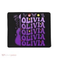 Girl Retro Olivia First Name Personalized Mousepad thumb 0