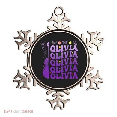 Girl Retro Olivia First Name Personalized Ornament