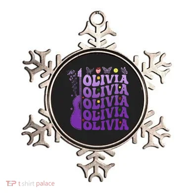 Girl Retro Olivia First Name Personalized Ornament