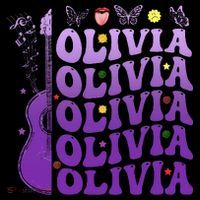 Girl Retro Olivia First Name Personalized Ornament thumb 1