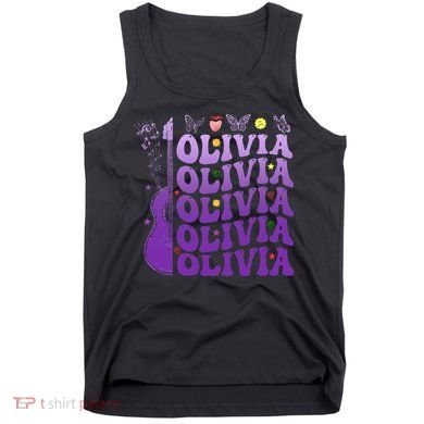Girl Retro Olivia First Name Personalized Tank Top