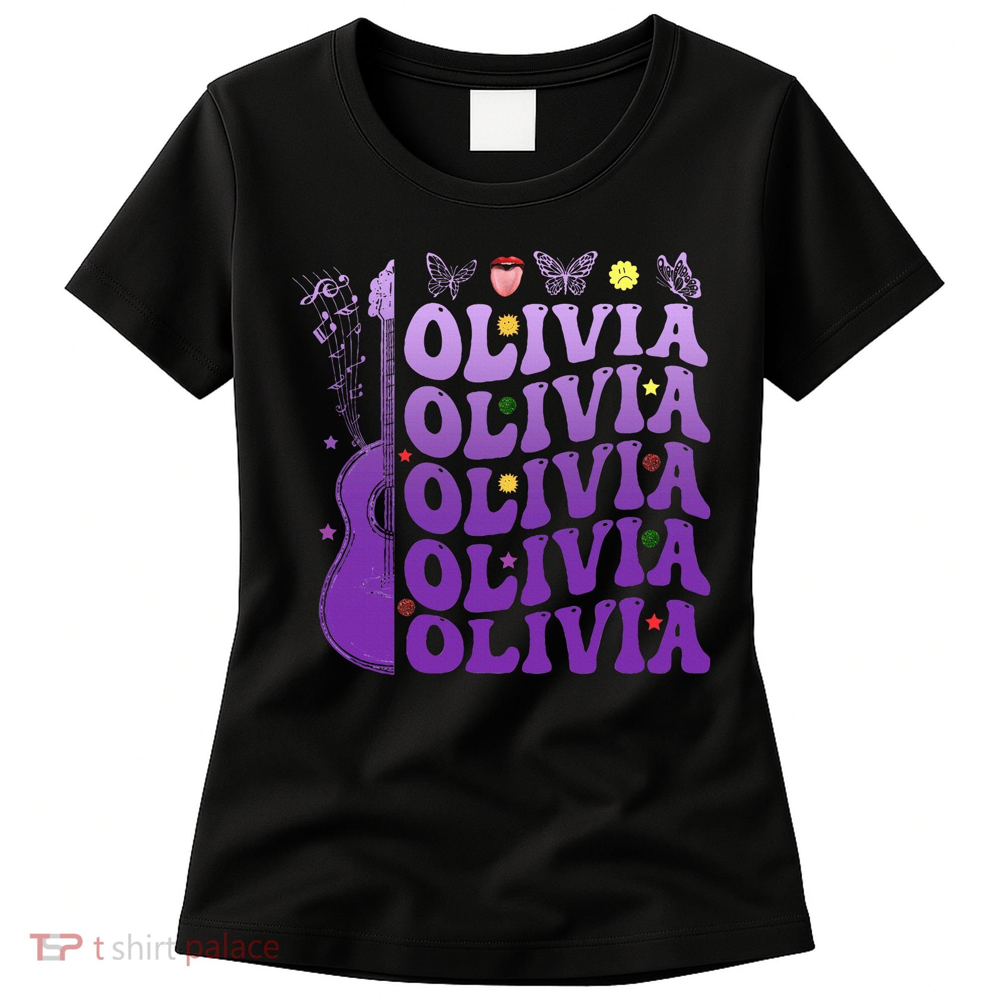 Girl Retro Olivia First Name Personalized Women's T-Shirt