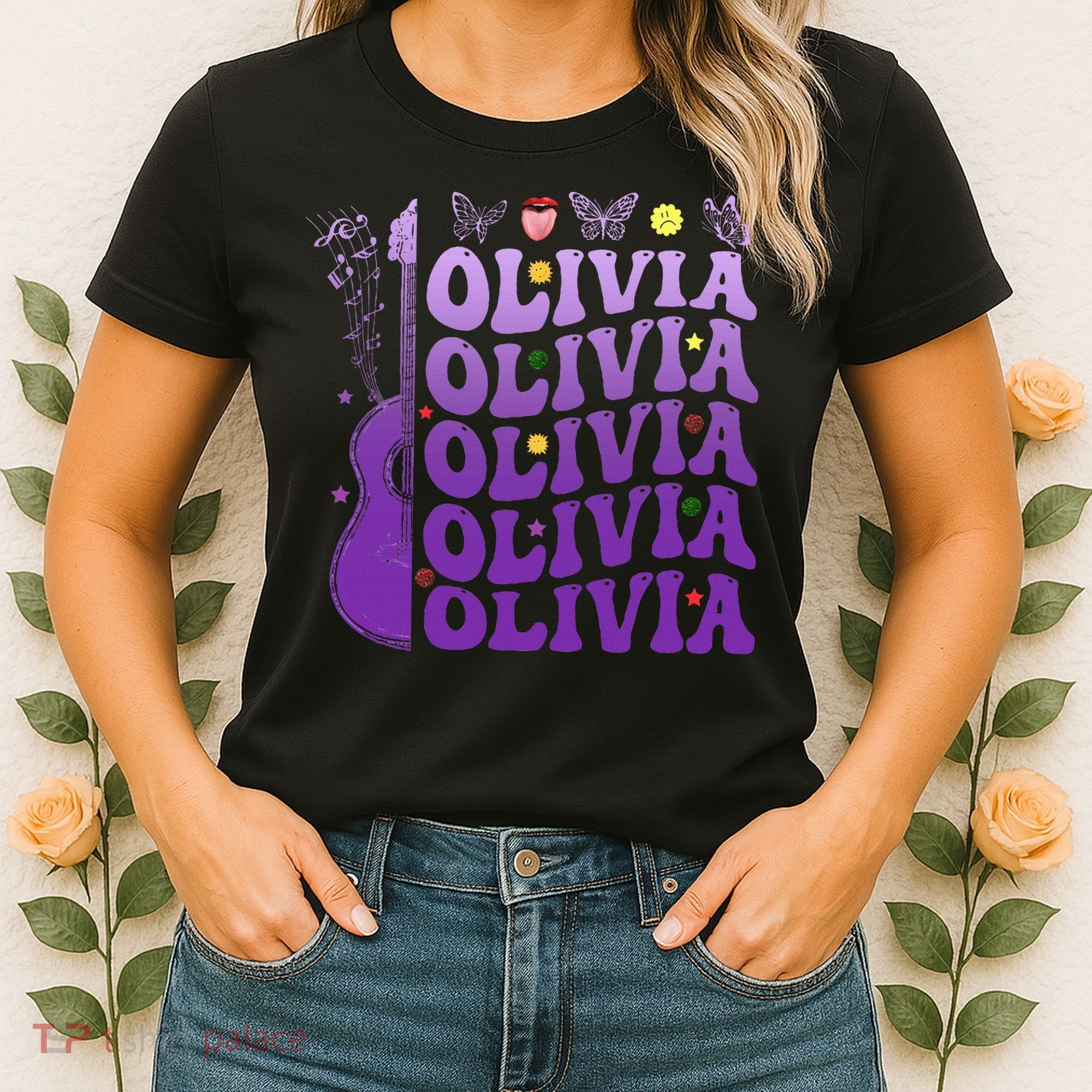 Girl Retro Olivia First Name Personalized Women's T-Shirt
