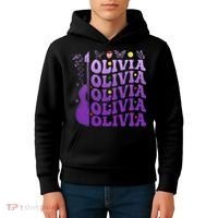 Girl Retro Olivia First Name Personalized Kids Hoodie thumb 4
