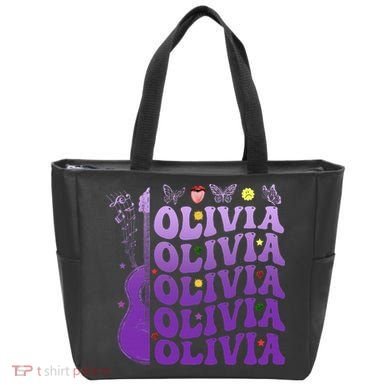 Girl Retro Olivia First Name Personalized Tote Bag