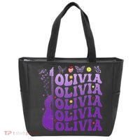 Girl Retro Olivia First Name Personalized Tote Bag thumb 0