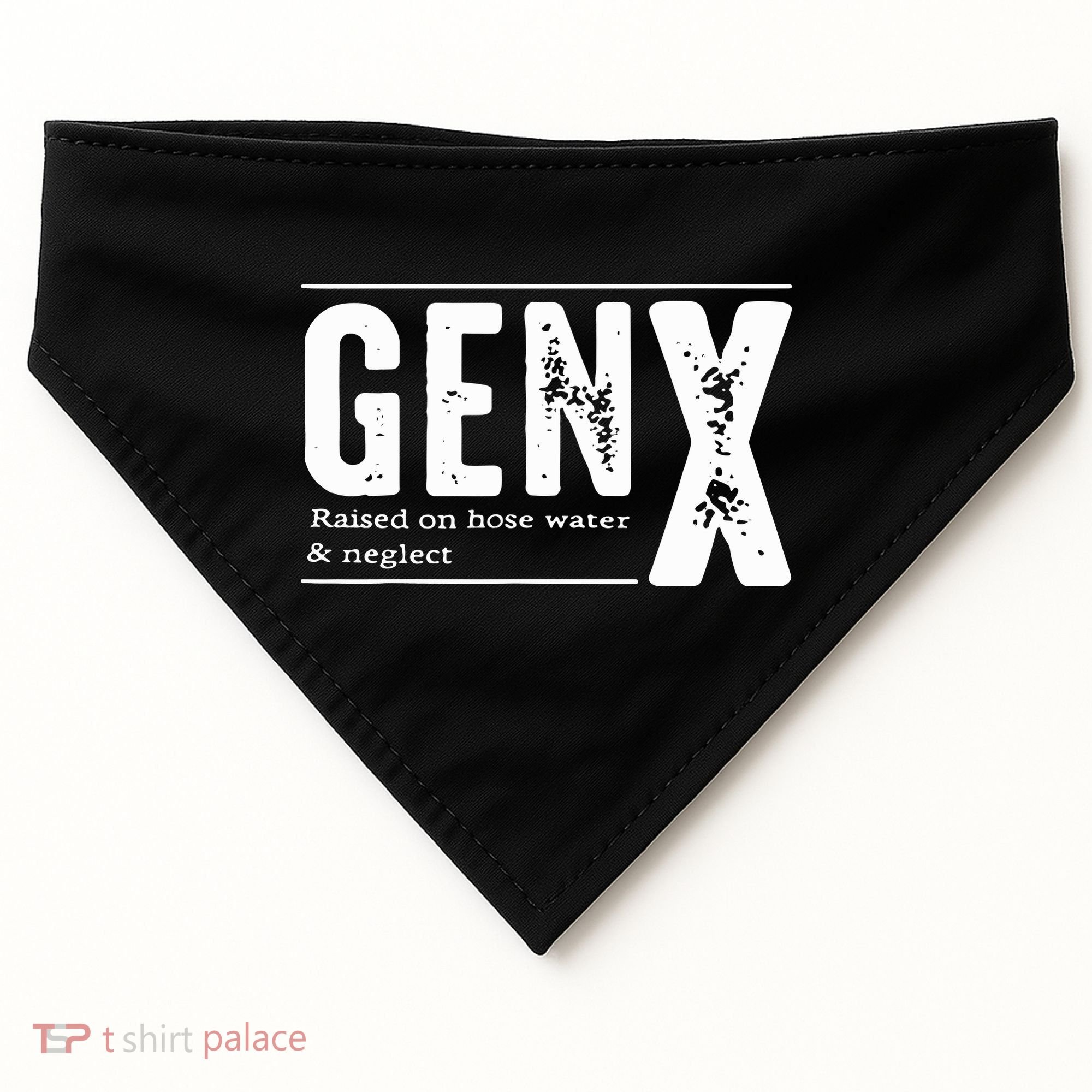 Genx Raised On Hose Water Neglect USA-Made Doggie Bandana