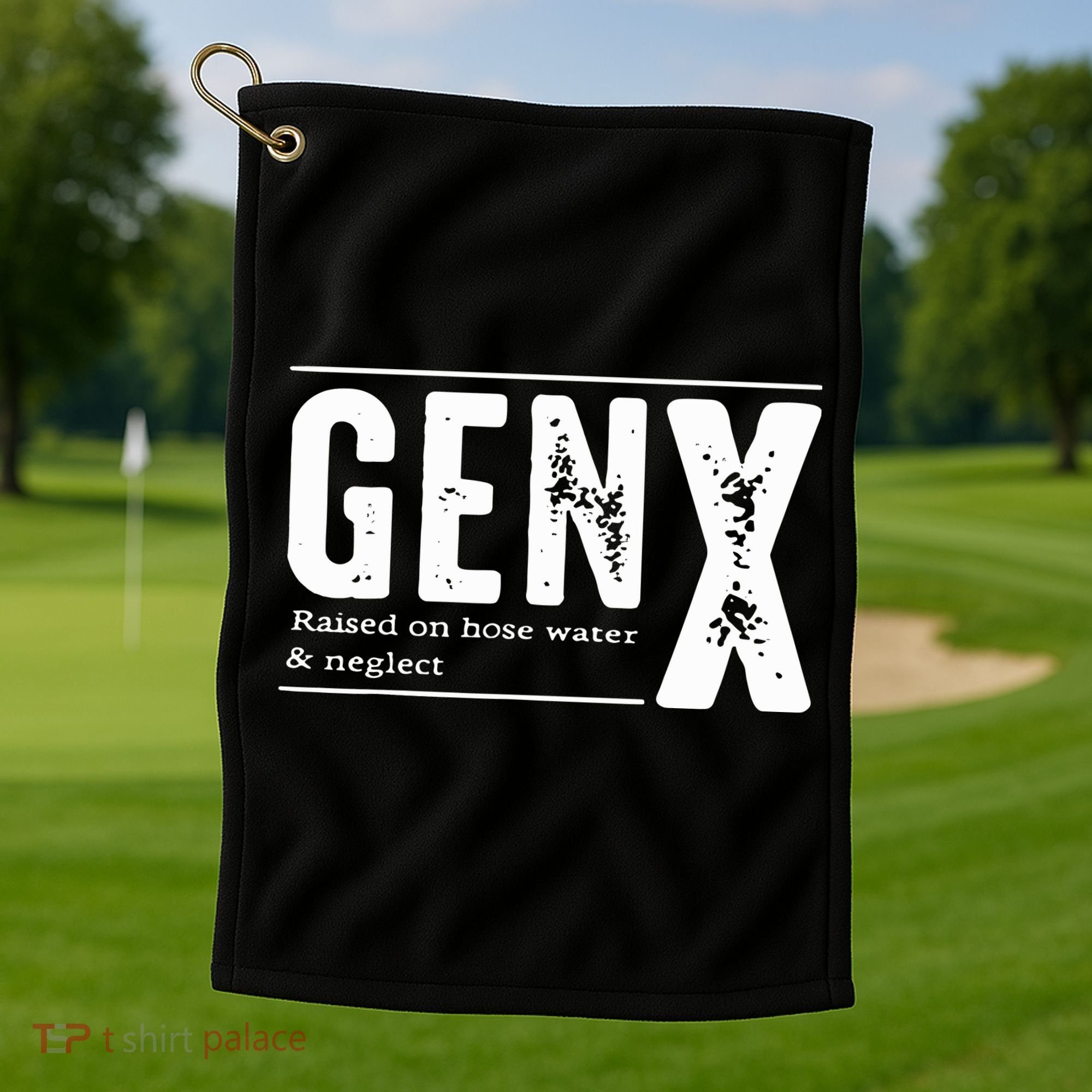Genx Raised On Hose Water Neglect Golf Towel