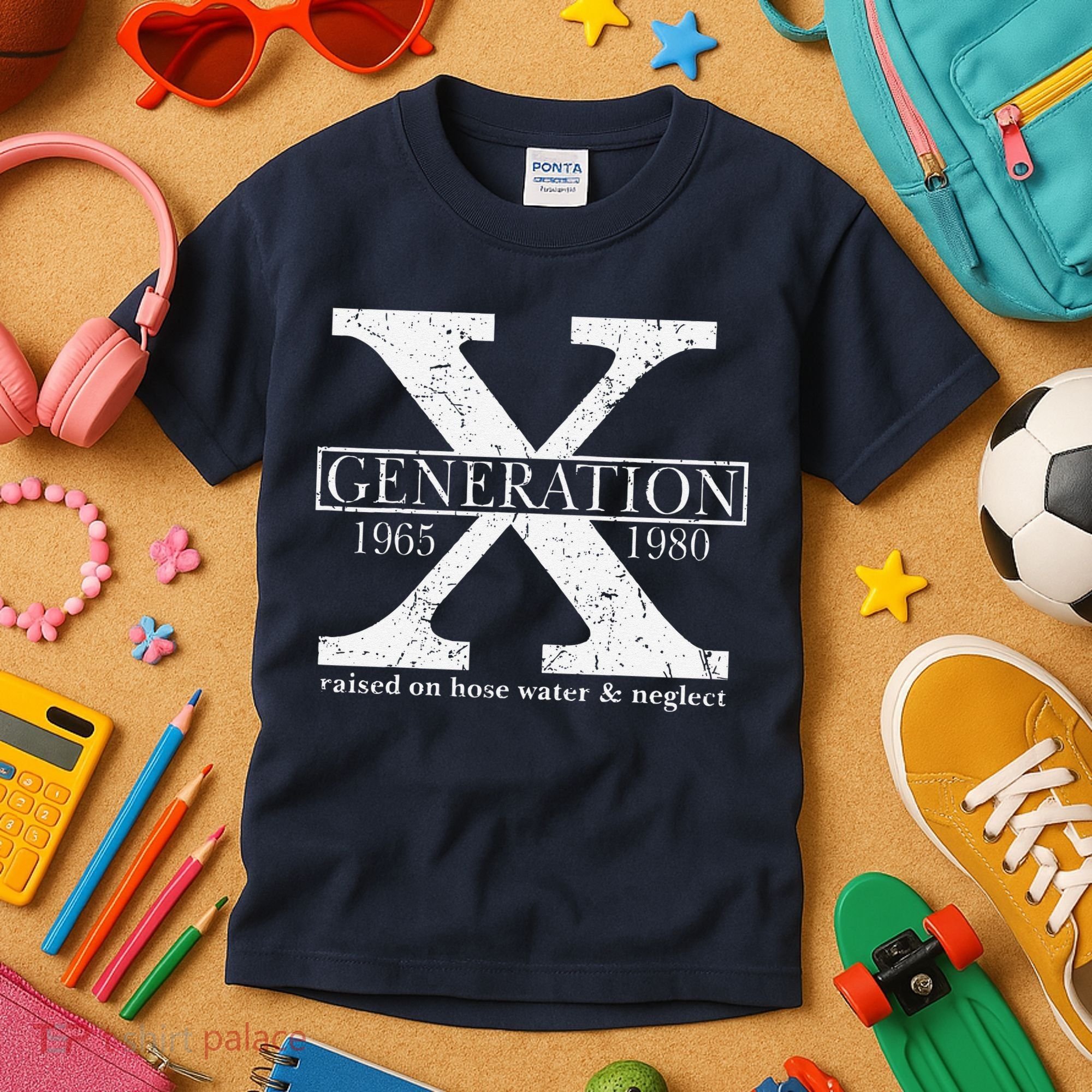 Genx Raised On Hose Water And Neglect Humor Kids T-Shirt