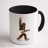 Guitar Rock On Sasquatch Big Foot Coffee Mug thumb 1