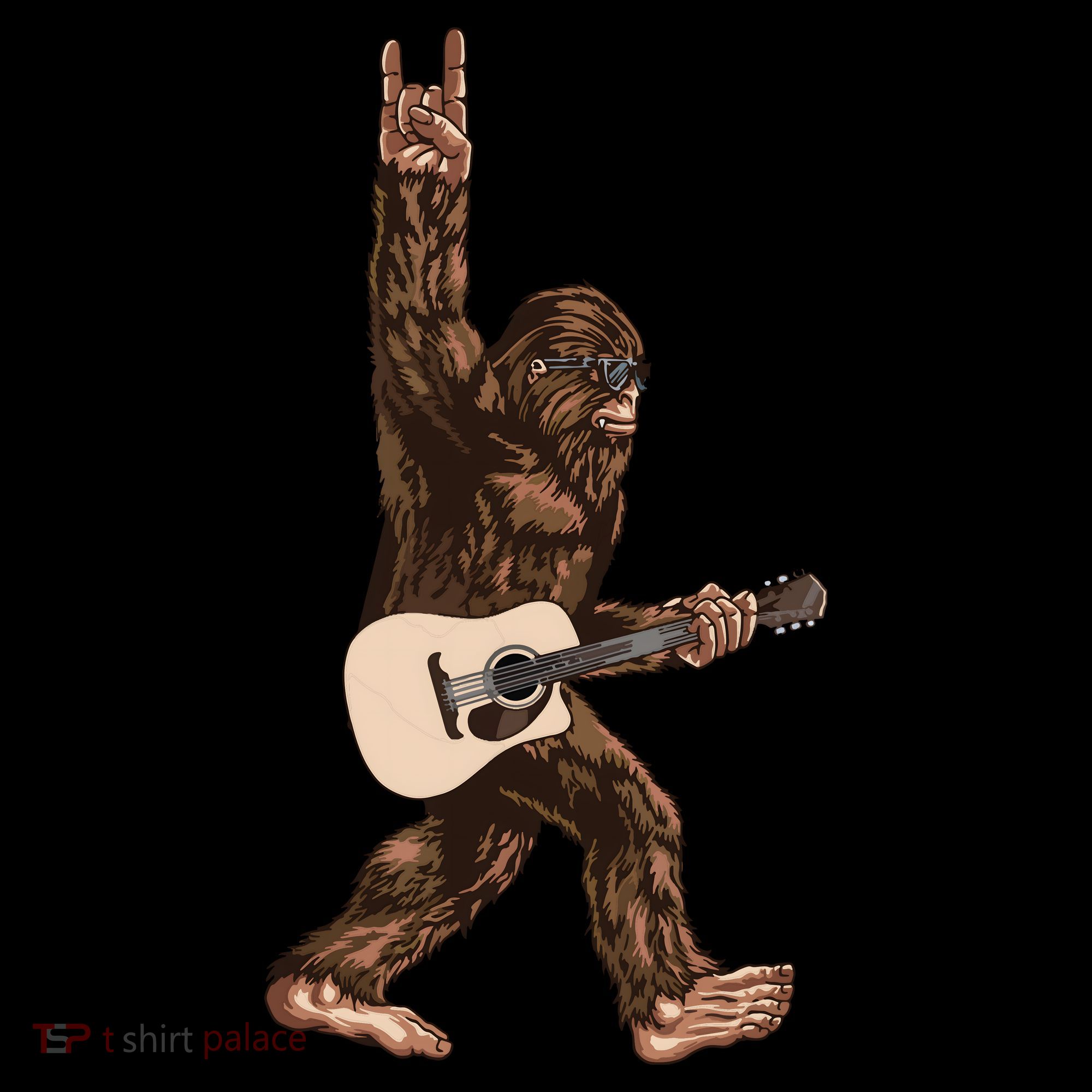 Guitar Rock On Sasquatch Big Foot Coffee Mug