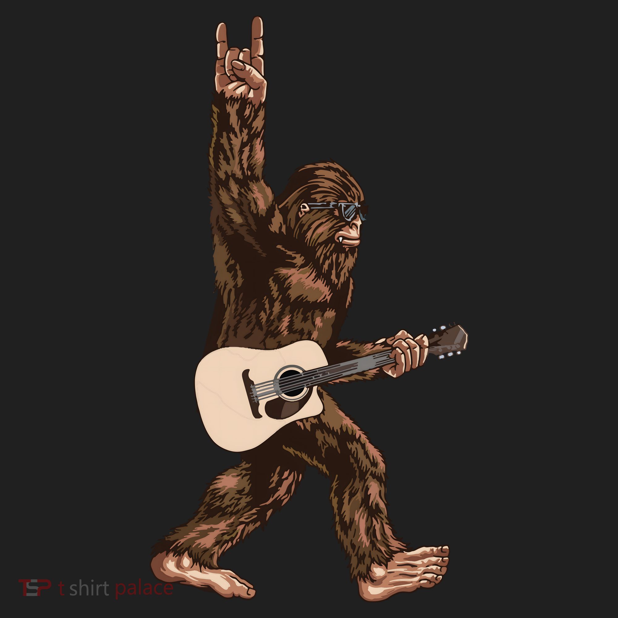 Guitar Rock On Sasquatch Big Foot Tumbler