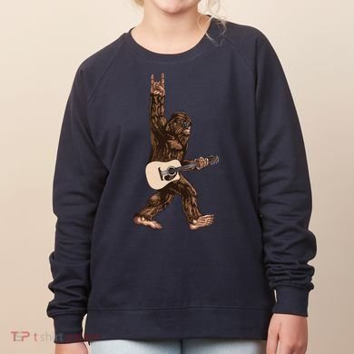 Guitar Rock On Sasquatch Big Foot Women's Sweatshirt