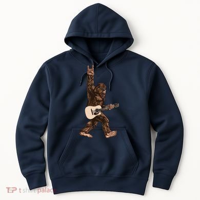 Guitar Rock On Sasquatch Big Foot Hoodie