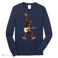 Guitar Rock On Sasquatch Big Foot Long Sleeve Shirt thumb 0