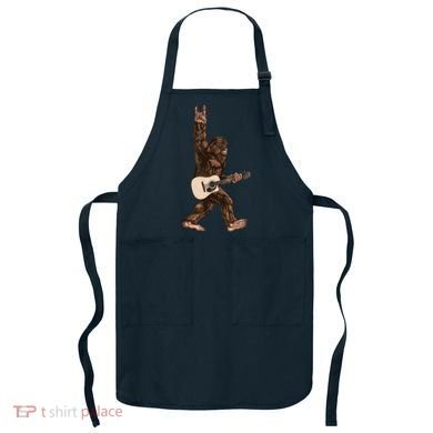 Guitar Rock On Sasquatch Big Foot Apron