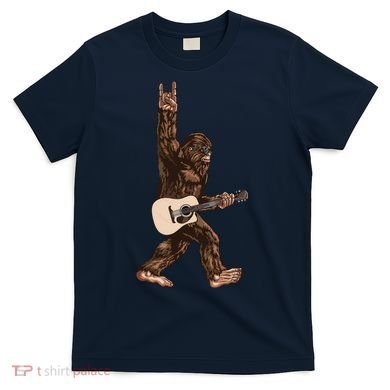 Guitar Rock On Sasquatch Big Foot T-Shirt