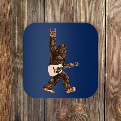 Guitar Rock On Sasquatch Big Foot Coaster