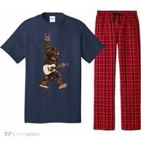 Guitar Rock On Sasquatch Big Foot Pajama Set thumb 0
