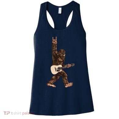 Guitar Rock On Sasquatch Big Foot Women's Tank Top